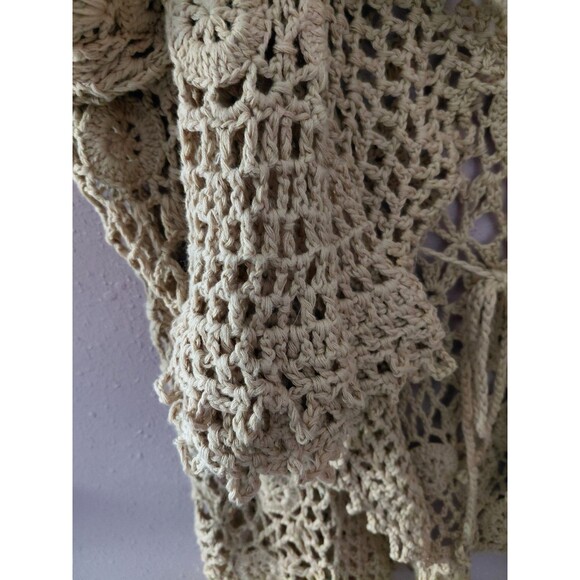 NWT Current Mood Dolls Kill Lacy Crochet Wrap Cardigan Size XXL Hippie Boho - Picture 2 of 10